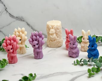 Handmade Bunny Soy Candle with cotton wick and with any scent on your choice