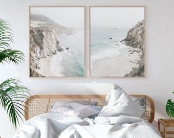 Set of 2 Prints Printable Wall Art Beach Print Mountain Print Beach Decor Ocean Print Set of 2 Wall Art Beach Poster Boho Decor Nature Print