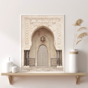 Printable Moroccan Wall Art Neutral Boho Digital Print Architecture Poster Bohemian Decor Bedroom Moroccan Door Print