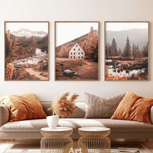 Herbst Drucke Natur Wand Kunst Herbst Galerie Wand Drucke 3er Set Landschaft Drucke Rustikale Wand Dekor Thanksgiving Druck Berg Printable