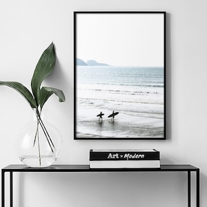 Surfer Print: Surfboard Wall Art, Beach Wall Decor, Surf Poster, Ocean Printable image 3