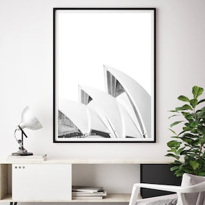 Sydney Print Australia Poster Sydney Opera House Australia Printable Architecture Print Sydney Photo Black and White Australia Wall Art