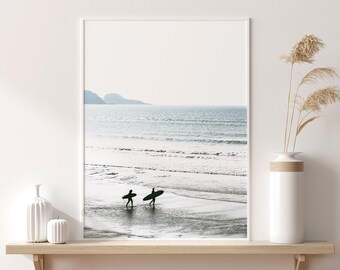 Surfer Print: Surfboard Wall Art, Beach Wall Decor, Surf Poster, Ocean Printable