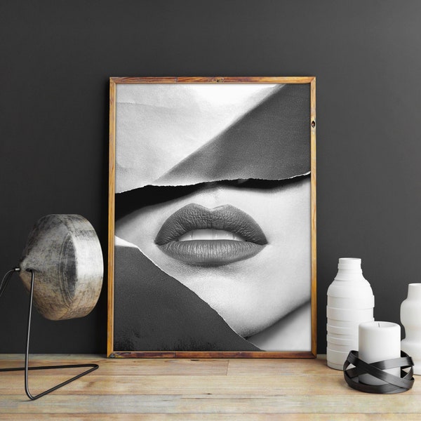 Fashion Wall Art Fashion Photography Print Black and White Fashion Poster Dorm Decor for College Girls Print Salon Decor Nordic Wall Art