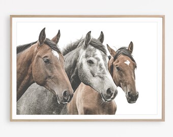 Equine Art Boho Chic Wall Art Neutral Colors Bohemian Earthy Decor Instant Download Digital Print Equestrian Gifts Horse Poster