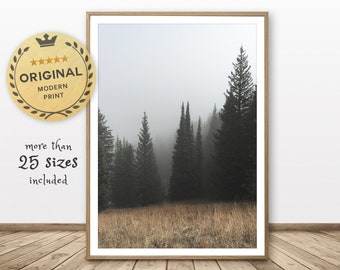 Pine tree art | Etsy