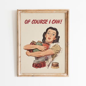 Impression de cuisine rétro - décoration de cuisine vintage, décoration champêtre rustique, art mural ferme, cadeau de fermière, affiche rétro imprimable
