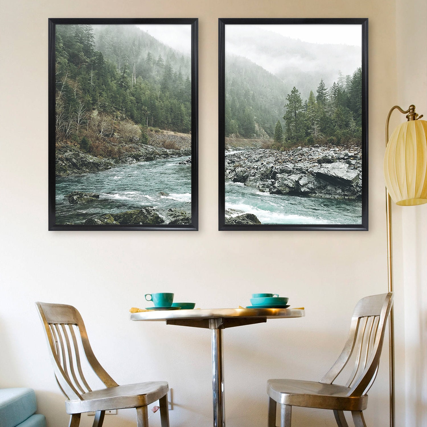 Nature Print Set of 2 Large Prints 2 Piece Wall Art Forest - Etsy