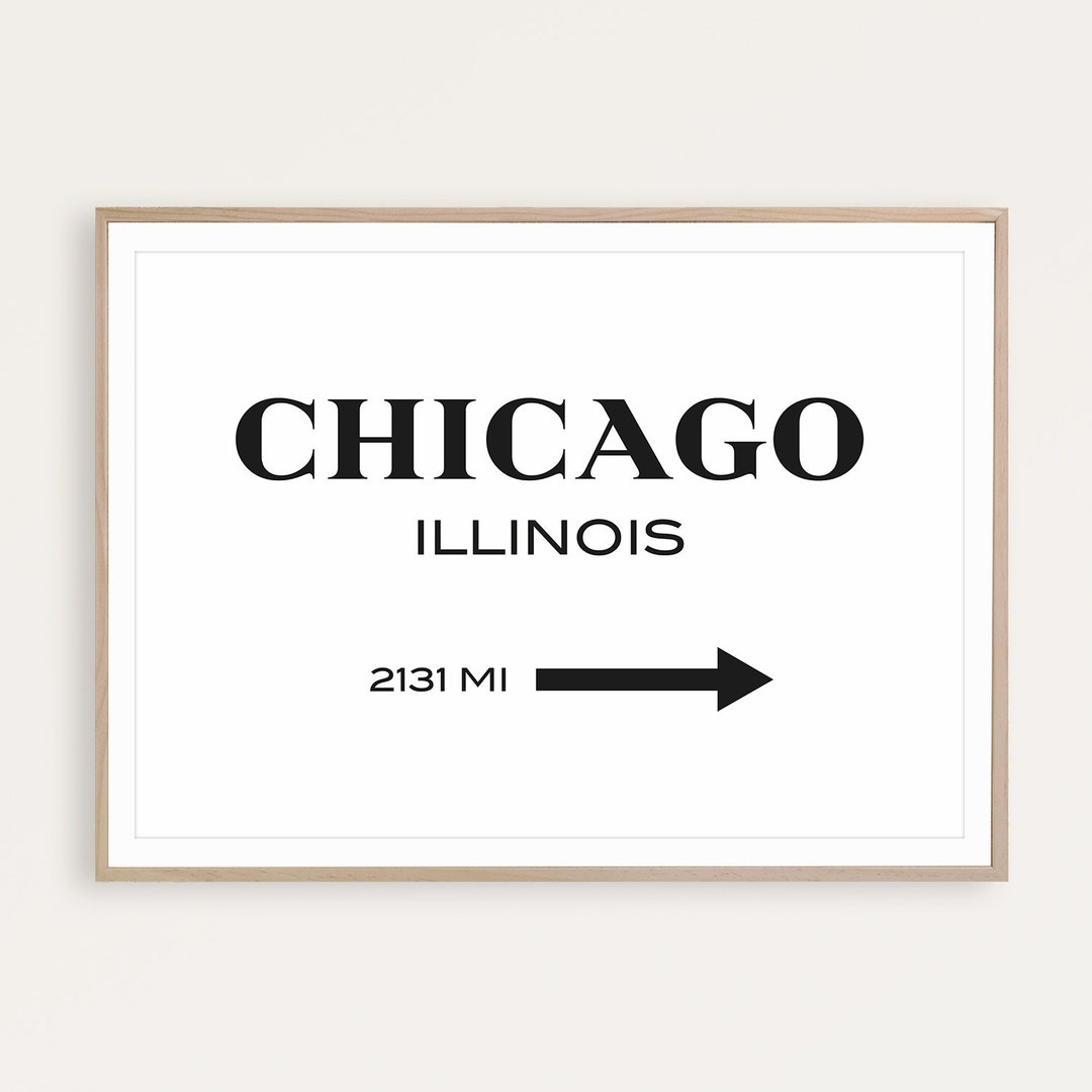 Chicago Print Chicago Art Illinois Print Chicago Poster Chicago City ...