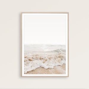 Neutral Strand Wandkunst Pastell Strand Wandkunst Küstenkunst Sand Wandkunst Beige Boho Dekor Küstenwandkunst Ozeanbild Schlafzimmer Poster
