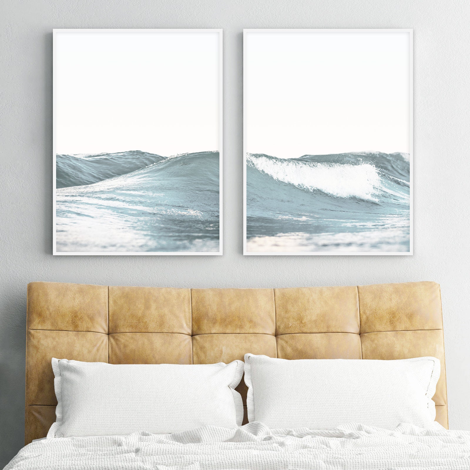 Ocean Print Set of 2 Bedroom Wall Art Beach Decor for Bedroom Etsy