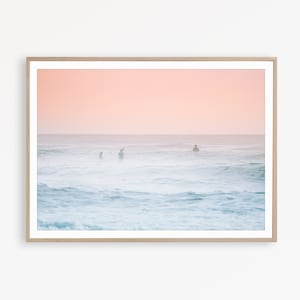 Ocean Wall Art Coastal Print Pastel Art Pink and Blue Art Beach Print Blush Pink Wall Art Beach Photography Ocean Poster Coastal Art