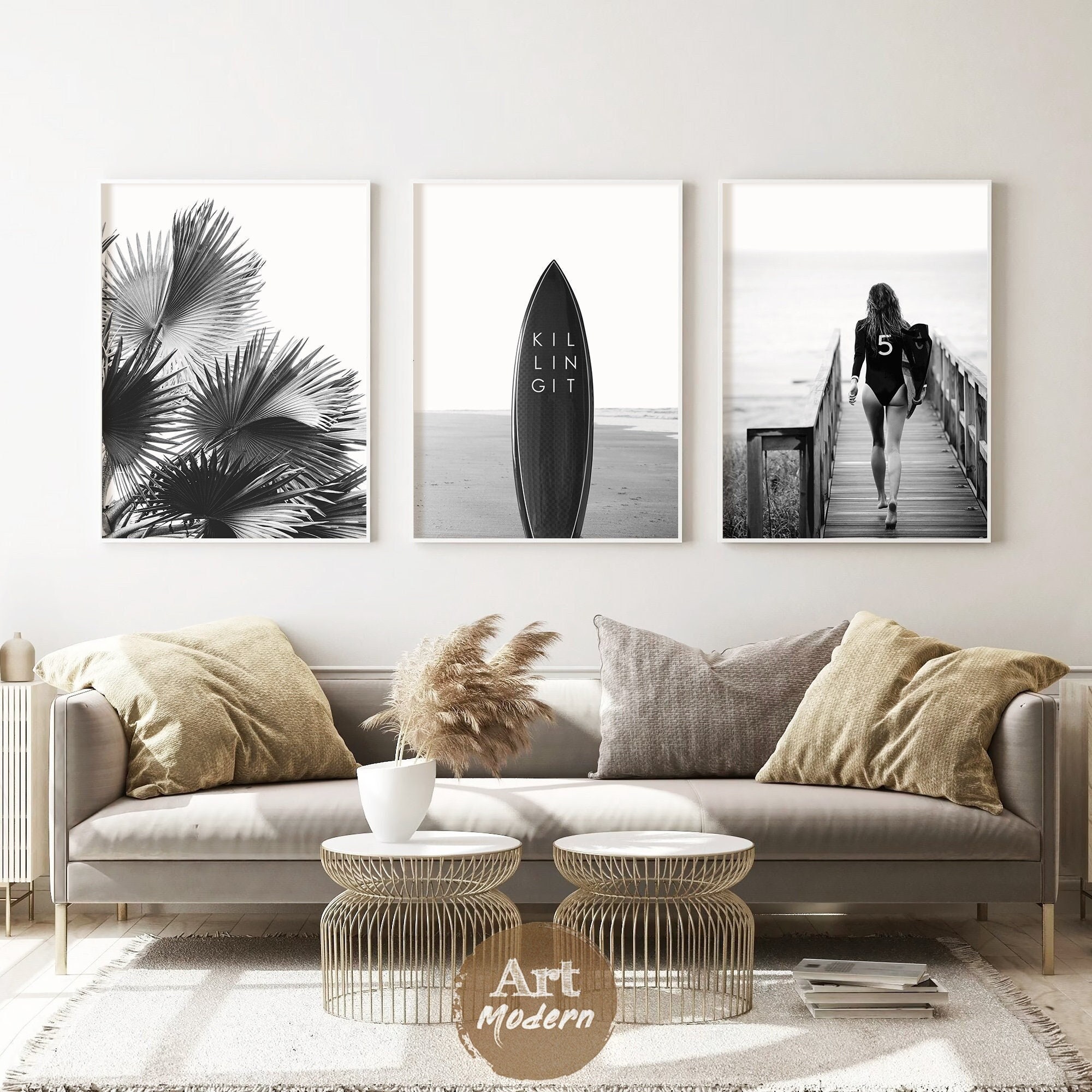 chanel surfer girl wall art