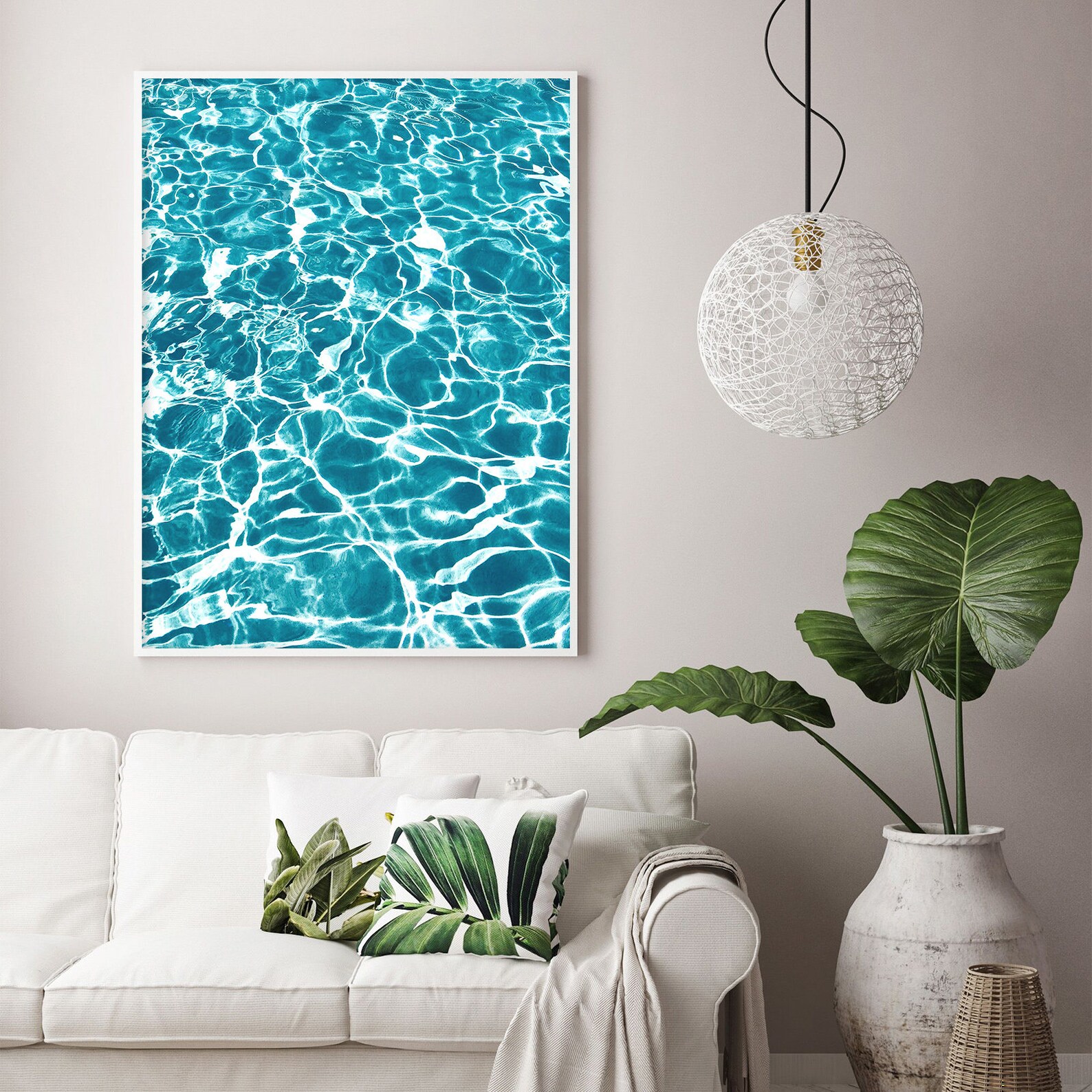 Water Print Blue Ocean Print Turquoise Decor Ocean Wall Art | Etsy