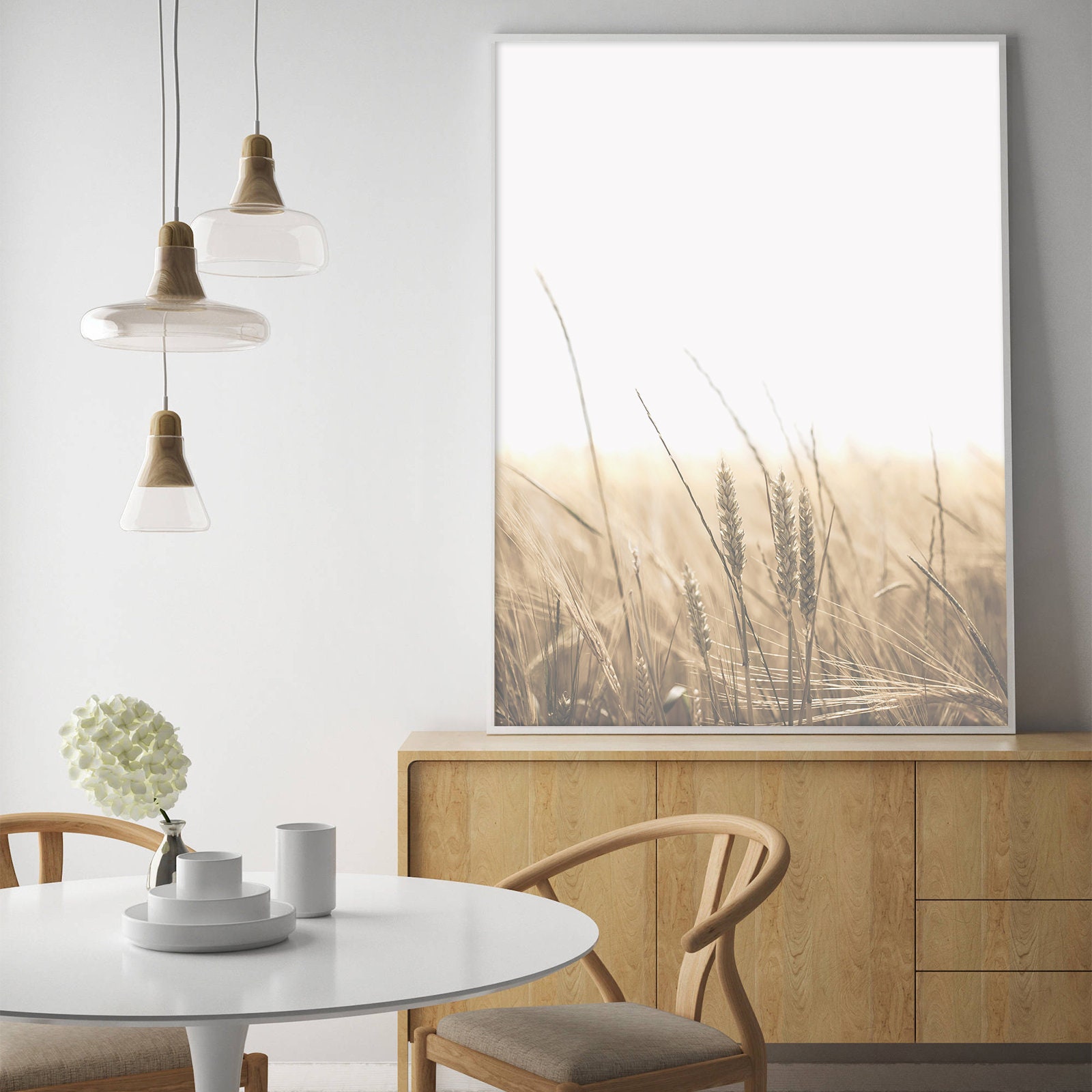 Wheat Grass Print Farm Wall Art Farmhouse Print Rustic Art | Etsy