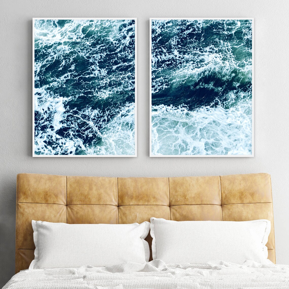 Blue Ocean Wall Art Set of 2 Printables Ocean Print Ocean Etsy