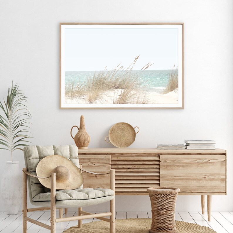 Coastal Beach Photography Print: Pastel Boho Decor, Ocean Landscape Wall Art image 7