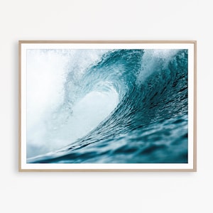 Olas impresión surf impresión océano pared arte coastal impresión costera pared decoración azul océano impresión océano imprimible océano cartel azul agua impresión