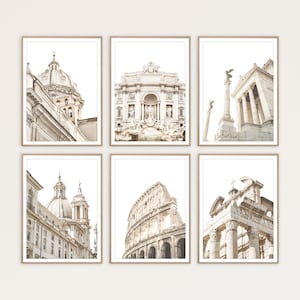 Italy Wall Art Rome Print Set of 6 Printable Art Architecture Poster Gallery Wall Set Prints Roman Decor Europe Art Italy Photo Travel Art