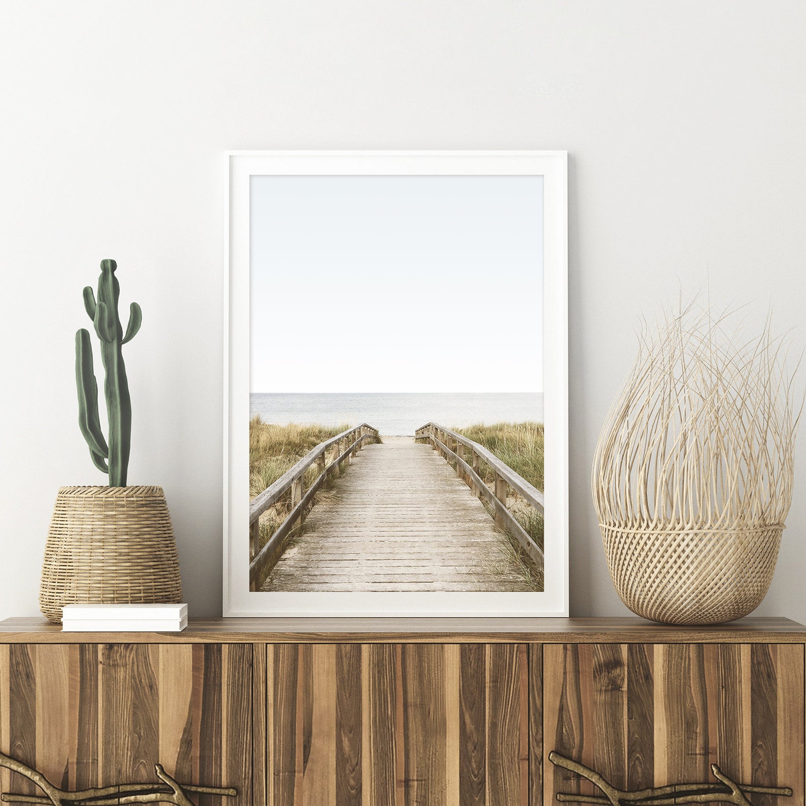 Coastal Wall Art Living Room Prints Set of 3 Beach Prints | Etsy