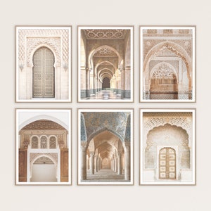 Moroccan Door Print Gallery Wall Prints Living Room Wall Art Set of 6 Prints Boho Wall Decor Arabic Poster Islamic Decor Bohemian Wall Art