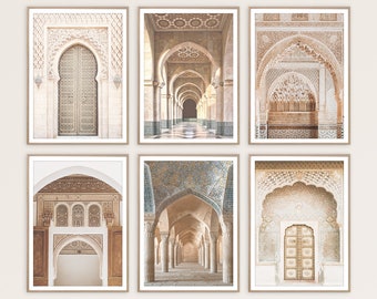 Moroccan Door Print Gallery Wall Prints Living Room Wall Art Set of 6 Prints Boho Wall Decor Arabic Poster Islamic Decor Bohemian Wall Art