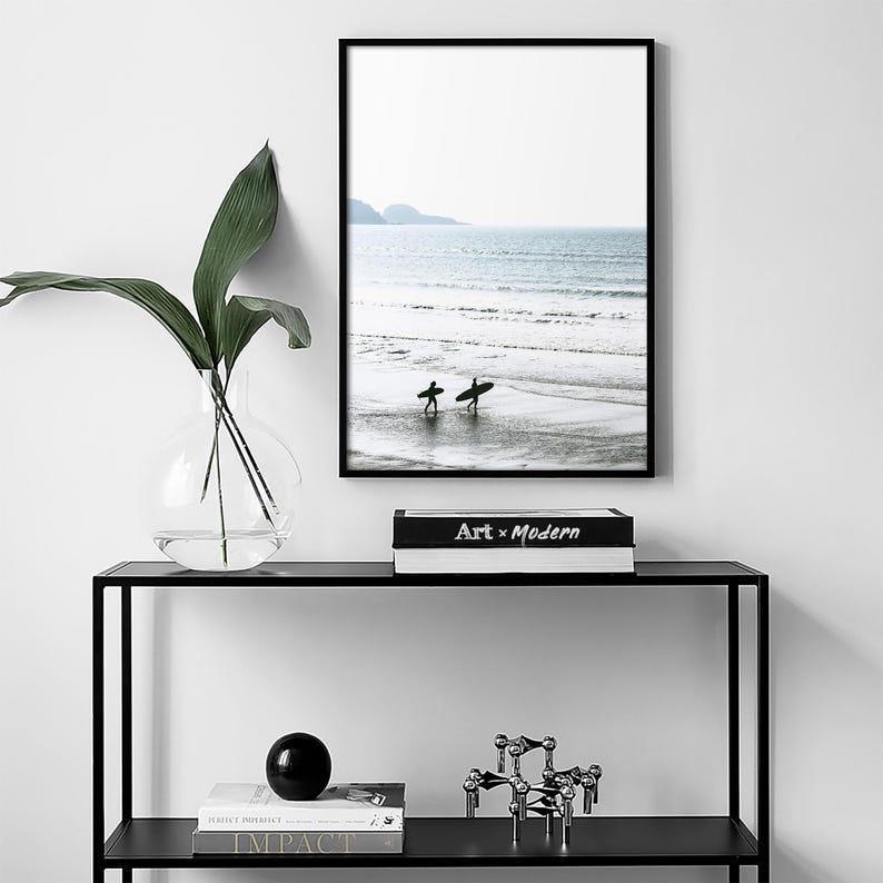 Surfer Print: Surfboard Wall Art, Beach Wall Decor, Surf Poster, Ocean Printable image 3