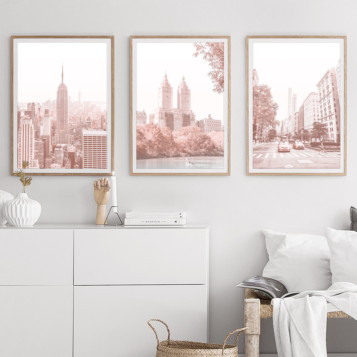 Blush Pink Wall Art New York City Photography Print -  UK