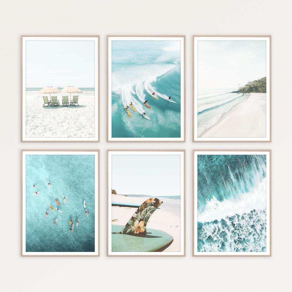 Beach Prints Coastal Wall Art Gallery Wall Art Set of 6 Prints Etsy