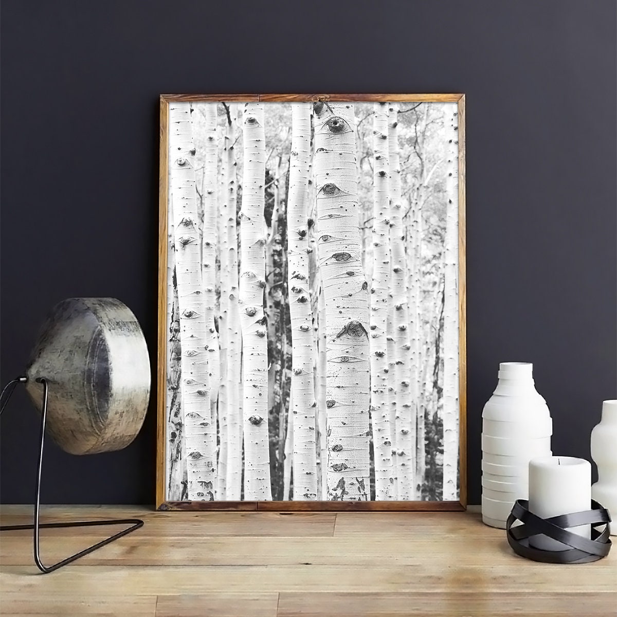 Birch Tree Wall Art Forest Print Scandinavian Wall Art Nordic Etsy