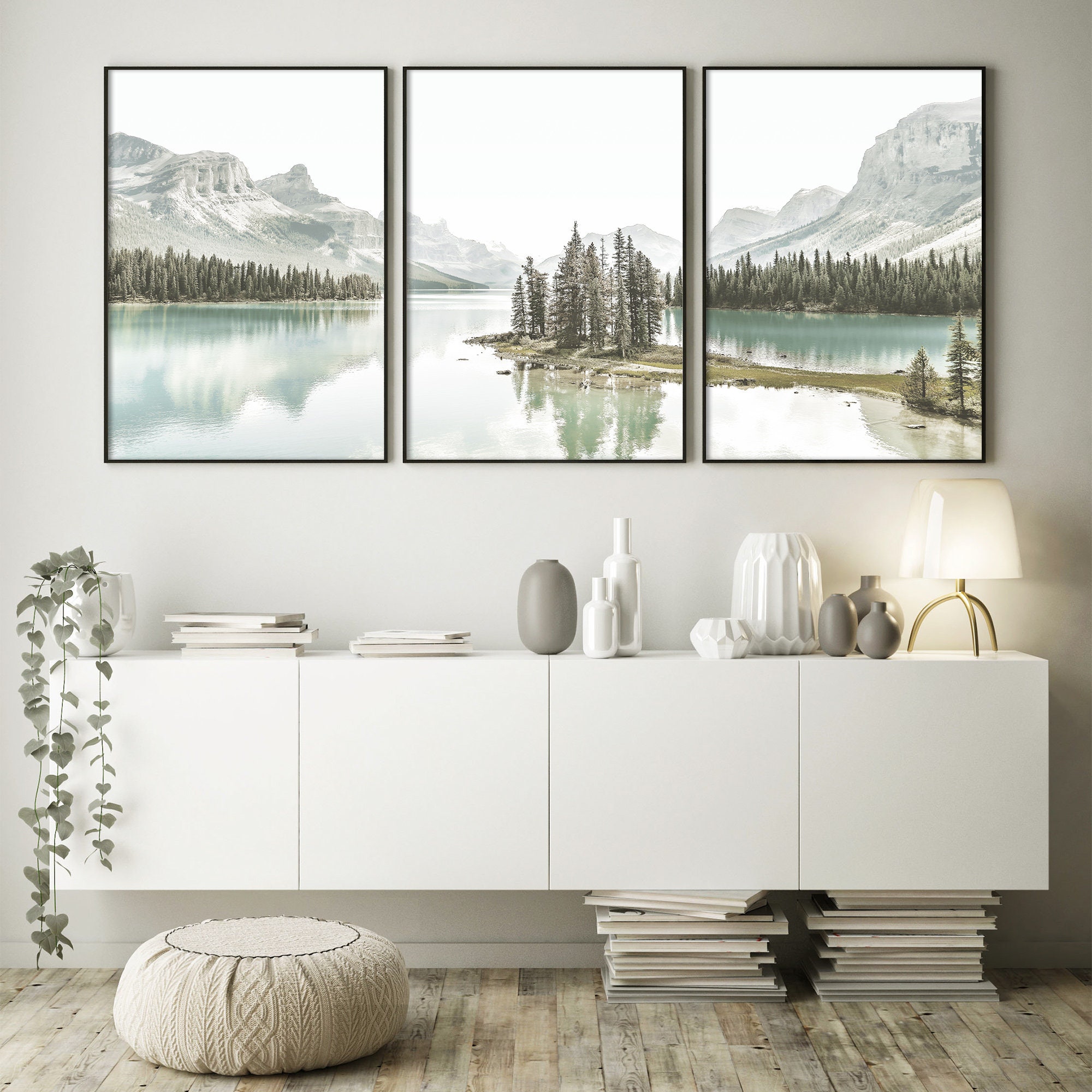 Mountain Print Set of 3 Wall Art, Canadian Landscape Photography Prints ...