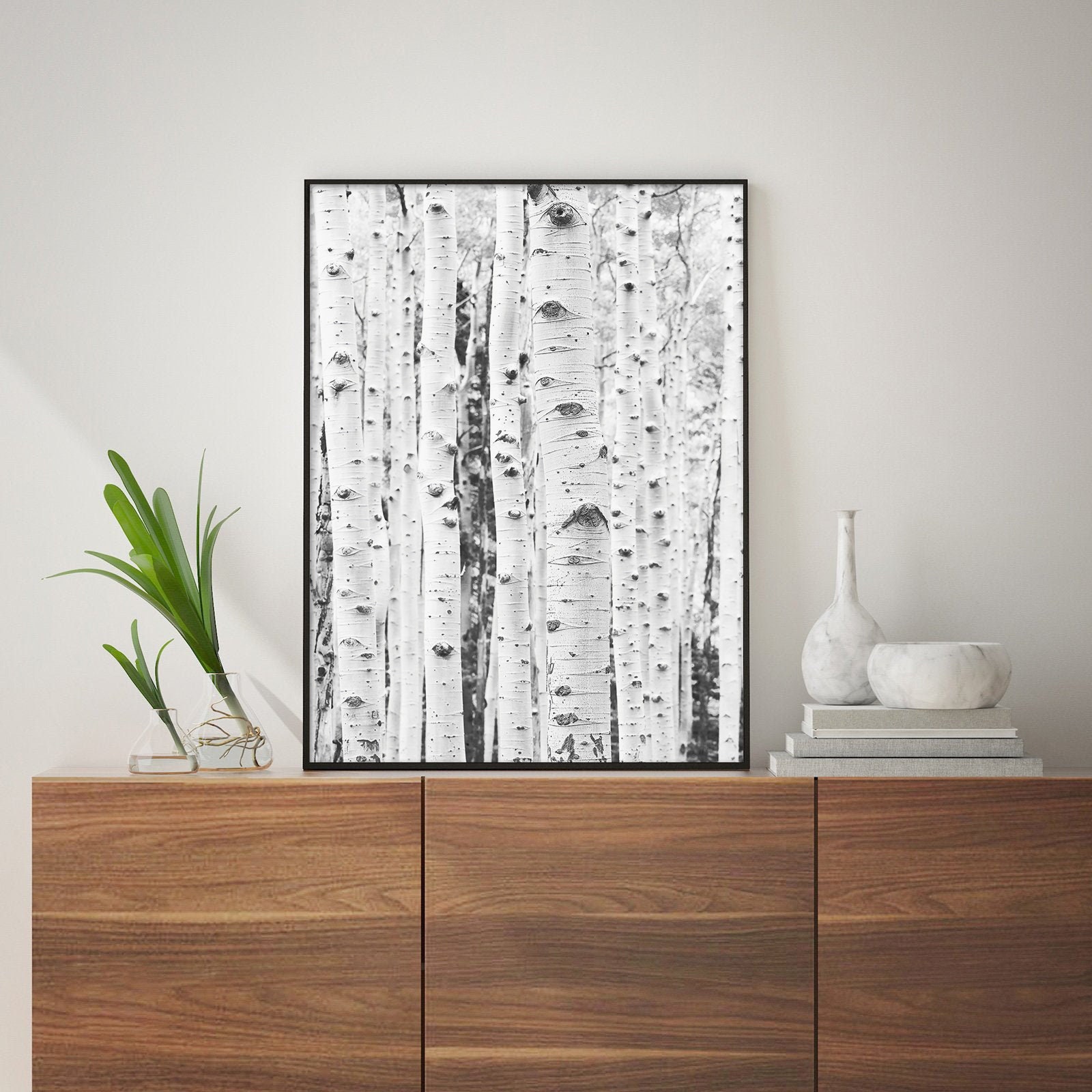 Birch Tree Wall Art Forest Print Scandinavian Wall Art Nordic Etsy