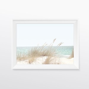 Coastal Beach Photography Print: Pastel Boho Decor, Ocean Landscape Wall Art image 6