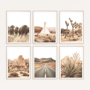 Southwest Art Print Arizona Wüste Wand Kunst Boho Decor Wohnzimmer Galerie Wand Kunst Southwestern Decor Texas Travel Print Set 6 Wandkunst