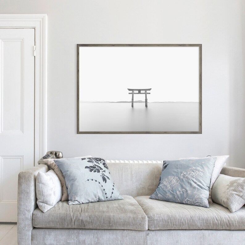 Minimalist Print Japanese Decor Zen Wall Art Black and White Etsy