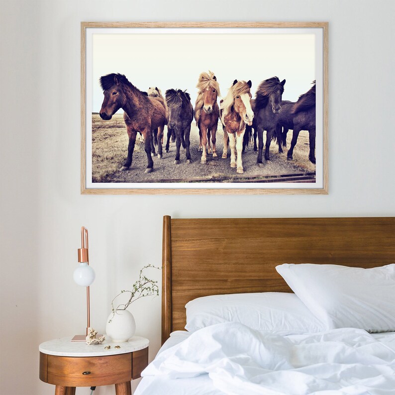 Wild Horse Print Iceland Horses Wall Art Horse Photography Etsy