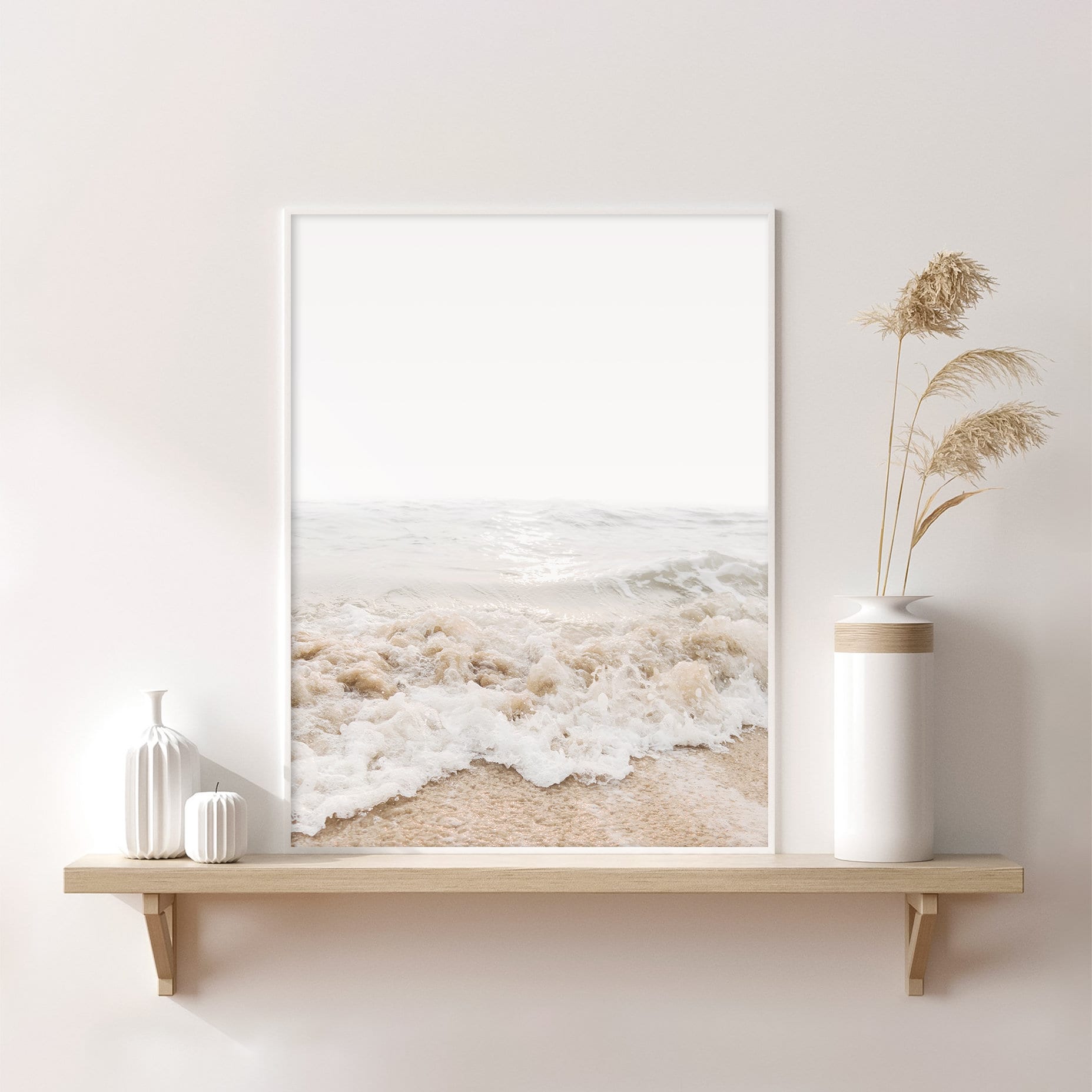 Neutral Beach Print Set of 3 Wall Art Boho Decor Coastal Wall Etsy UK