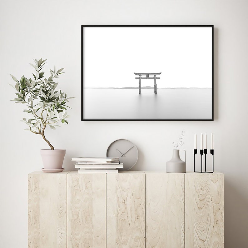 Minimalist Print Japanese Decor Zen Wall Art Black and White | Etsy