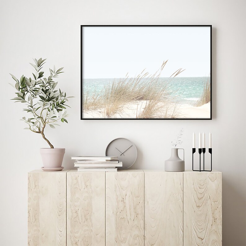 Coastal Beach Photography Print: Pastel Boho Decor, Ocean Landscape Wall Art image 5