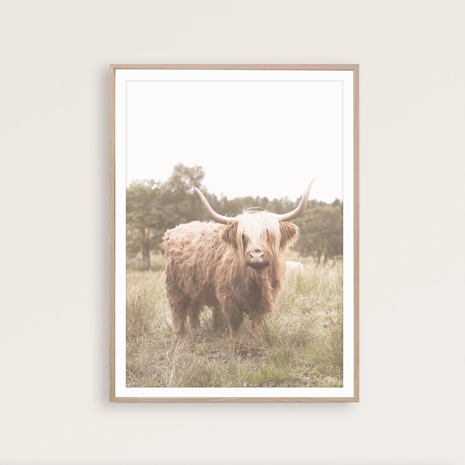 Highland Cow Wall Art Rustic Farmhouse Decor Highland Cow Etsy