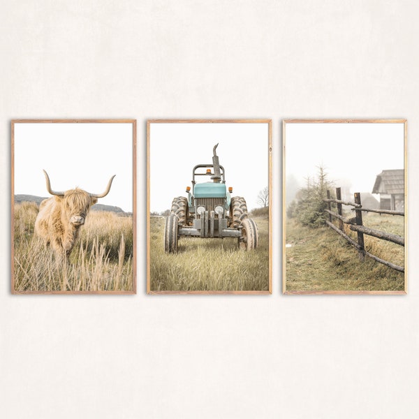 Rustic Farming Wall Art Etsy