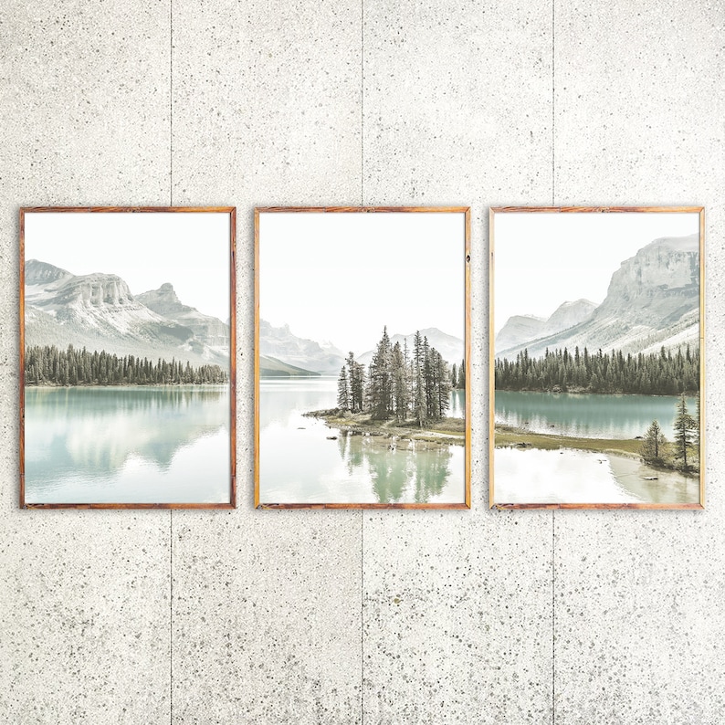 Mountain Print Set of 3 Wall Art Gallery Wall Print Canada Etsy