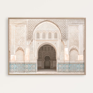 Boho Wall Art Moroccan Poster Neutral Wall Art Large Boho Print Architecture Poster Morocco Decor Arabic Wall Art Beige Decor Bohemian Print