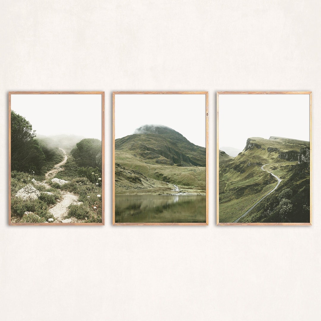 Landscape Prints • Set of 3 Posters Scandinavian Wall Art Nature ...