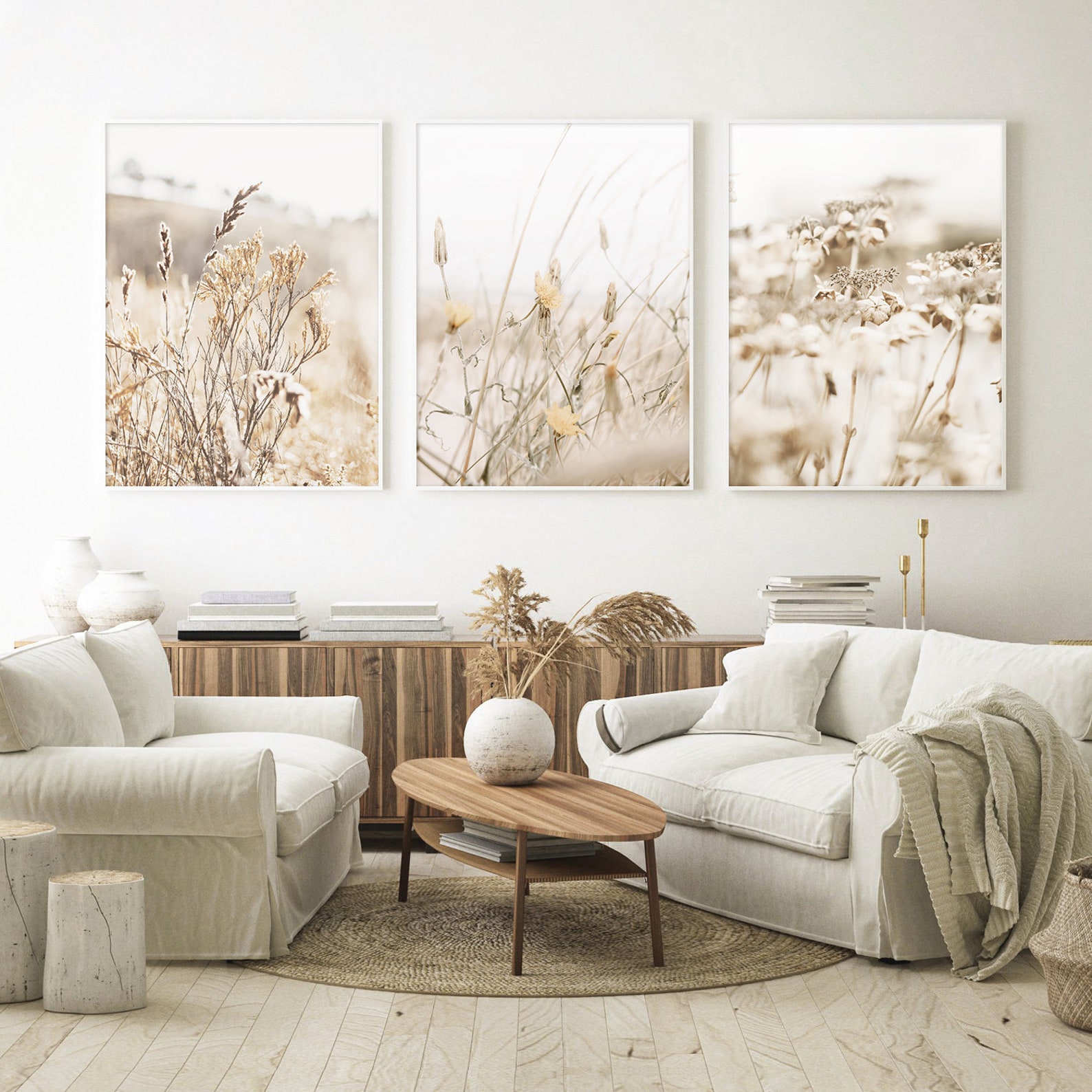 Farmhouse Bedroom Print Set Botanical Print Set of 3 Wall Art Etsy