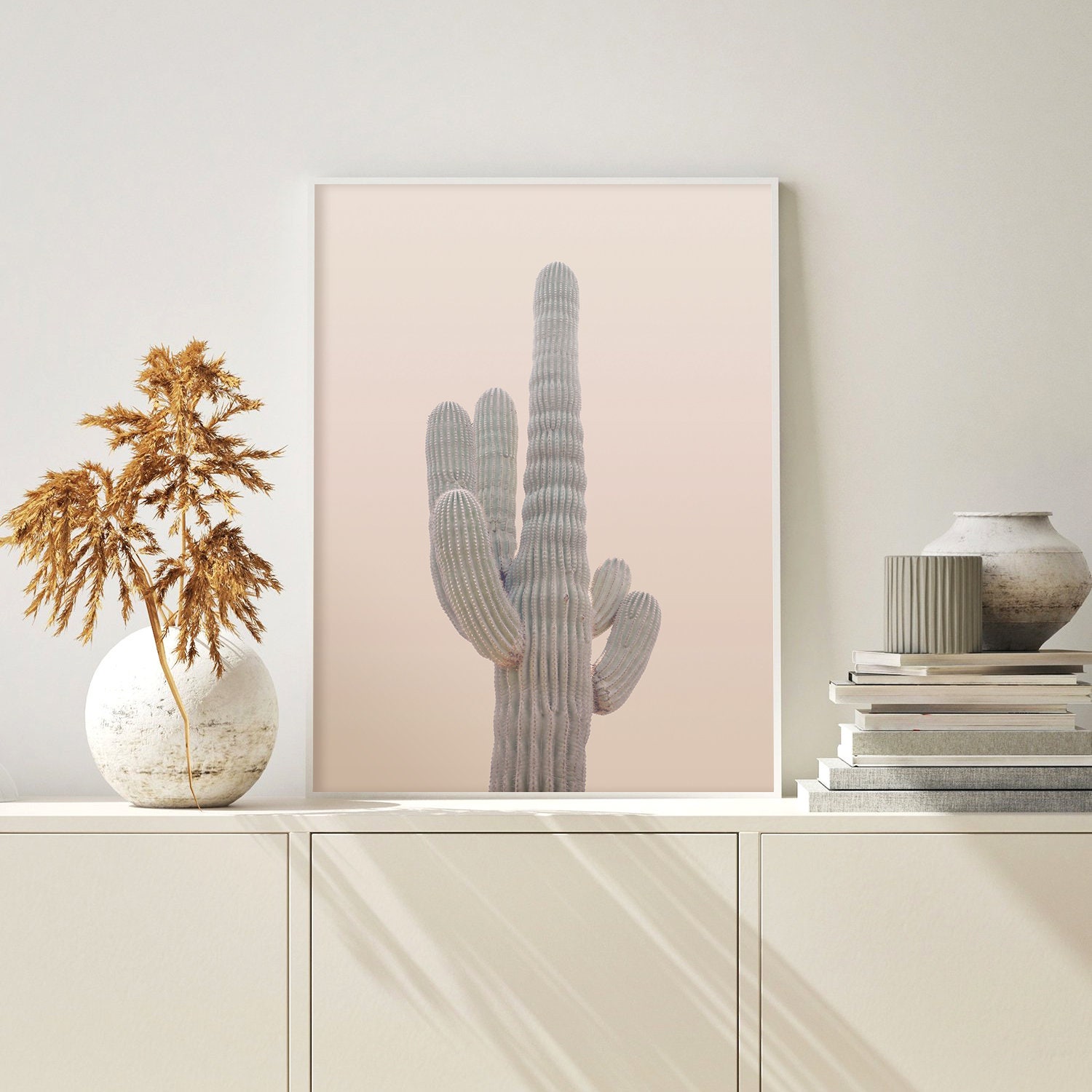 Cactus Wall Art Cactus Photography Blush Pink Wall Art Cacti | Etsy
