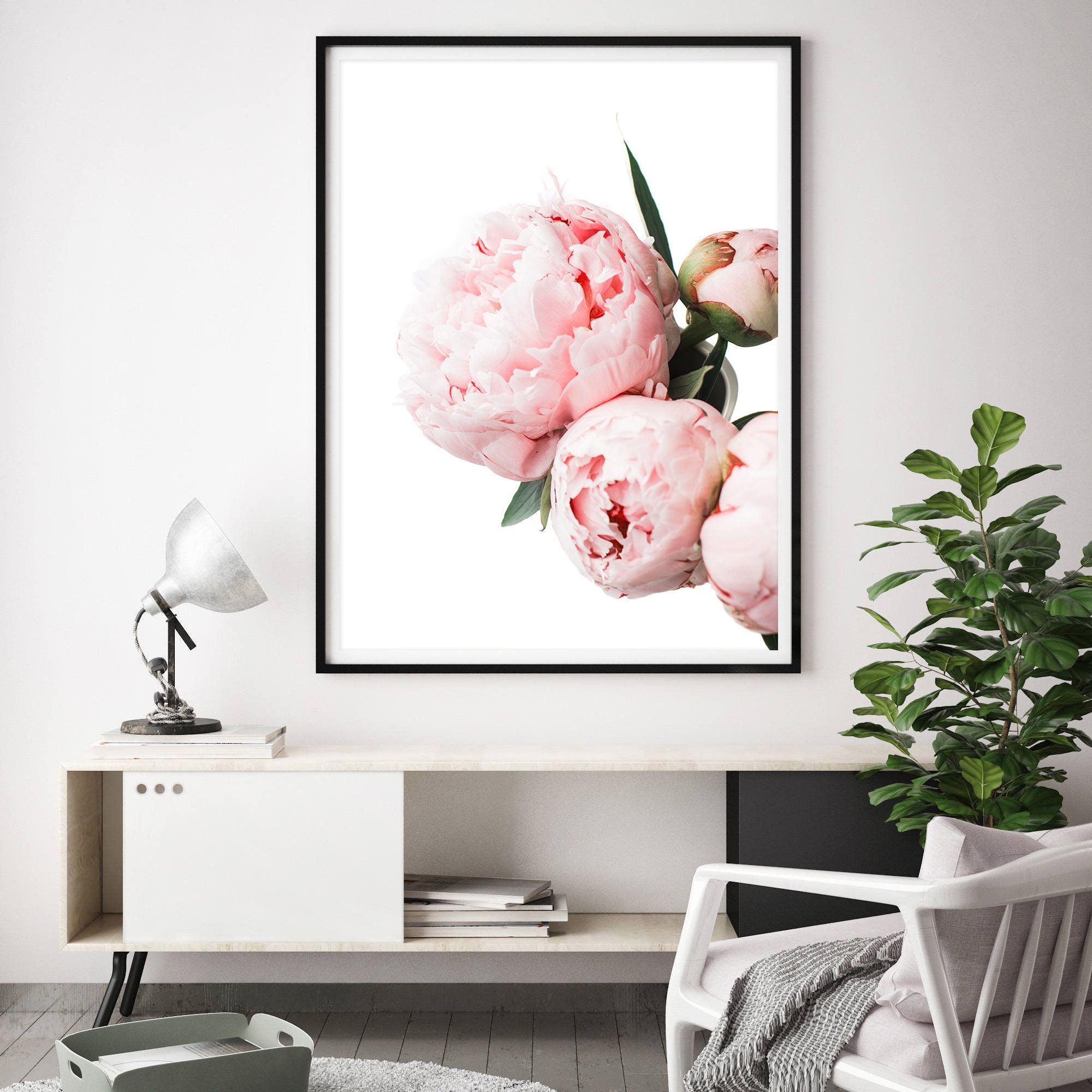 Peony Wall Art Flower Print Peony Print Botanical Wall Art | Etsy