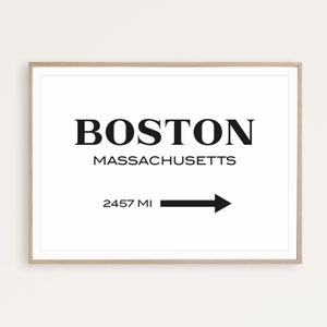 Boston Print Boston Wall Art US City Print Massachusetts Wall Decor Boston Poster Boston Sign Massachusetts Print Printable City Wall Art