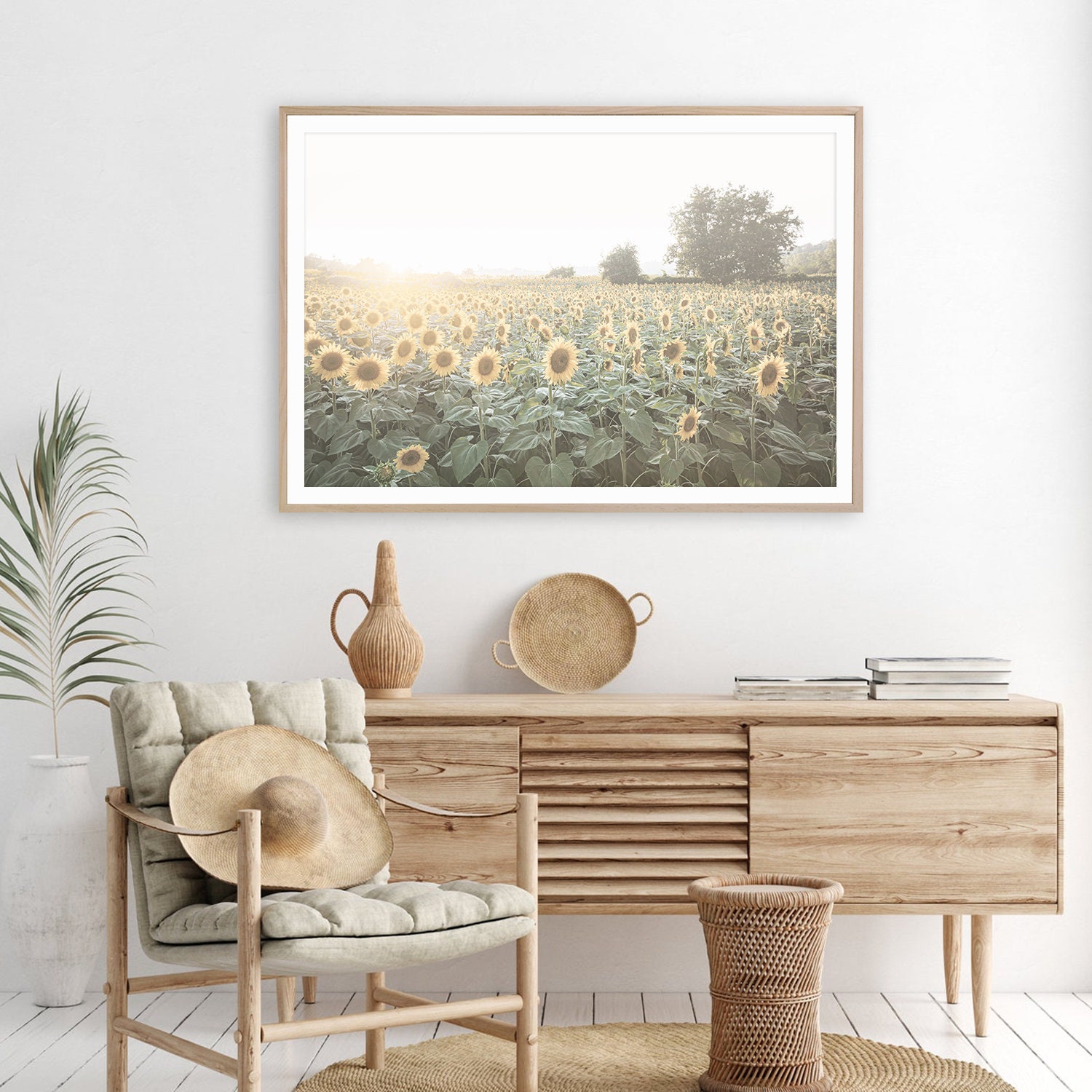 Sunflower Print Country Home Decor Farmhouse Art Rustic Print | Etsy