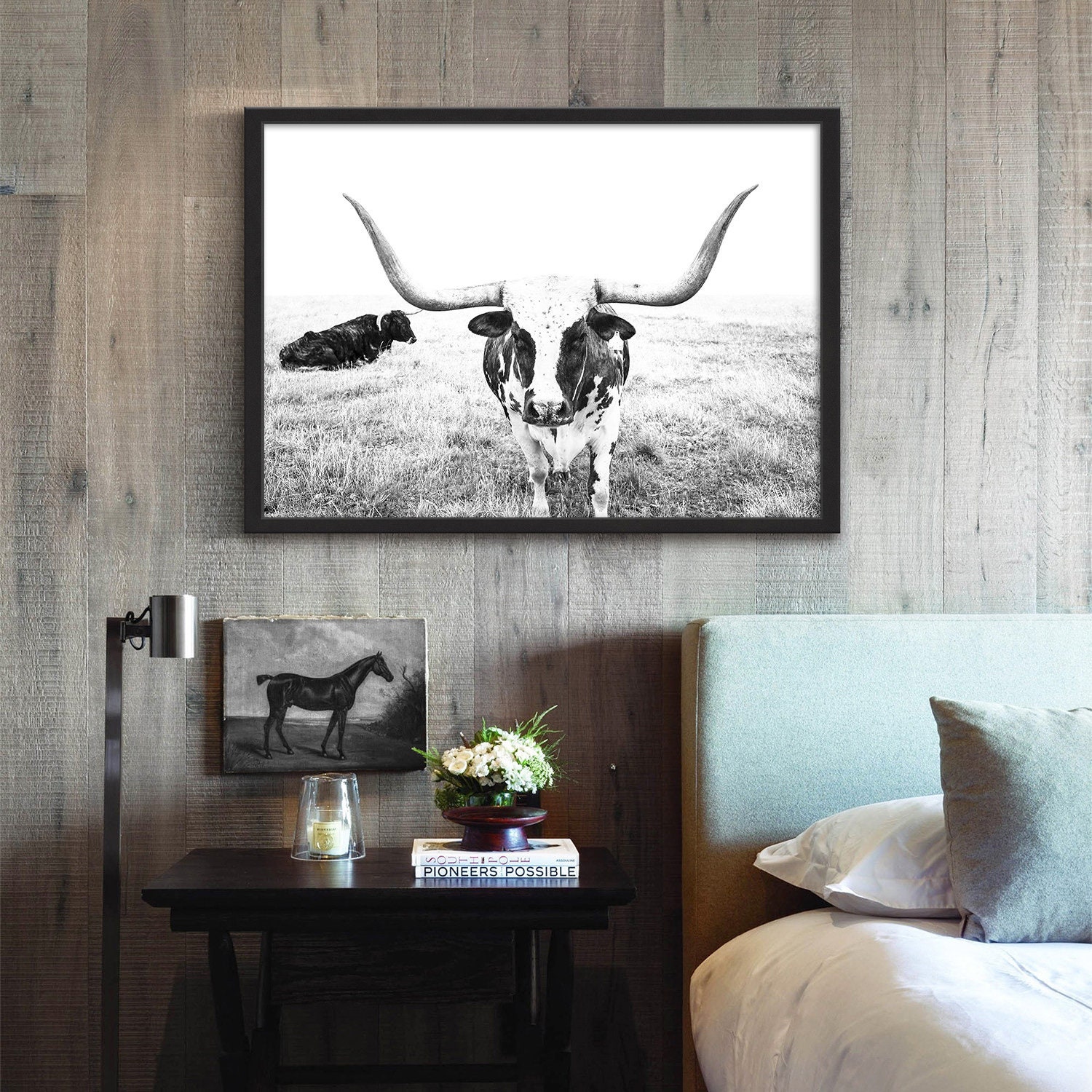 Cow Print Farmhouse Wall Art Bull Print Cattle Print Cow | Etsy